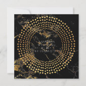 Werden Sie meine Bridesmaid Gold Black Marmor? Einladung (Vorderseite)