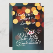 Werden Sie meine Bridesmaid Gold Bokeh Lights Flor Einladung (Vorne/Hinten)