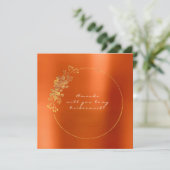 Werden Sie meine Bridesmaid Gold Cornwall Orange? Einladung (Stehend Vorderseite)