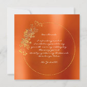 Werden Sie meine Bridesmaid Gold Cornwall Orange? Einladung (Rückseite)