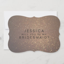 Werden Sie meine Bridesmaid Gold Glitzer Card sein Einladung