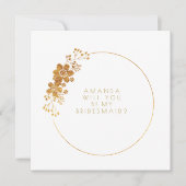 Werden Sie meine Bridesmaid Gold White Vip? Einladung (Vorderseite)
