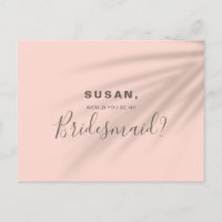 Werden Sie meine Bridesmaid Golden Hour Pink Card 