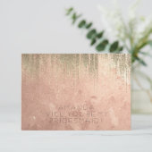 Werden Sie meine Bridesmaid Golden Rain Copper Ros Einladung (Stehend Vorderseite)