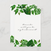 Werden Sie meine Bridesmaid-Grünanlage Woodland Ca Einladung (Vorne/Hinten)