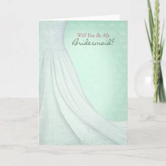 Werden Sie meine Bridesmaid-Grußkarte grün sein? Einladung