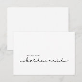 Werden Sie meine "Bridesmaid Heart Frag"-Karte sei Einladung (Vorne/Hinten)