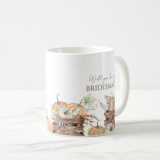 Werden Sie meine Bridesmaid Herbstdekor sein? Kaffeetasse (VorderseiteRechts)