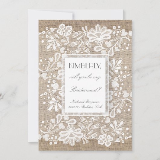 Werden Sie meine Bridesmaid-Hochzeit und Hochzeit? Einladung (Vorderseite)