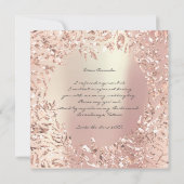 Werden Sie meine Bridesmaid in der Rose Gold Flora Einladung (Rückseite)