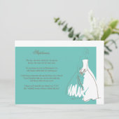 Werden Sie meine Bridesmaid-Karte Aquamarin Einladung (Stehend Vorderseite)