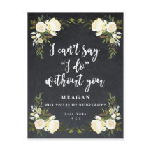 Werden Sie meine Bridesmaid-Karte boho floral