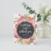 Werden Sie meine Bridesmaid-Karte boho floral Einladungspostkarte (Stehend Vorderseite)