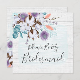 Werden Sie meine Bridesmaid-Karte für rustikale Ho Einladung