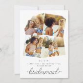 Werden Sie meine Bridesmaid-Karte mit Fotos sein? Einladung (Vorderseite)