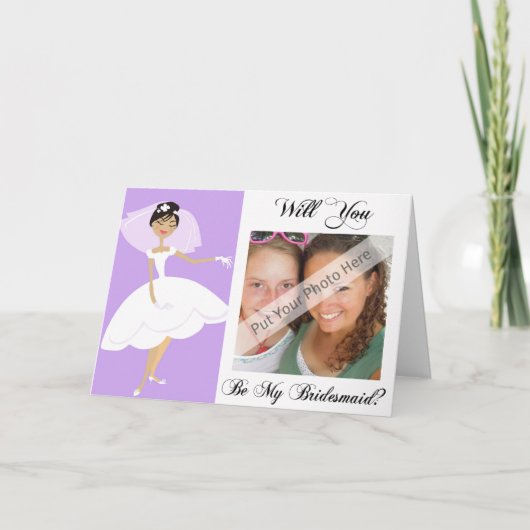 Werden Sie meine Bridesmaid-Karte Personalisiert? Einladung (Vorderseite)