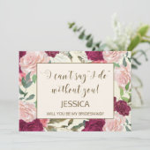 Werden Sie meine Bridesmaid-Karte personalisiert s Einladung (Stehend Vorderseite)