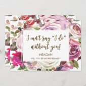 Werden Sie meine Bridesmaid-Karte personalisiert s Einladung (Vorne/Hinten)