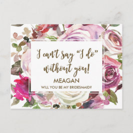 Werden Sie meine Bridesmaid-Karte personalisiert s Einladungspostkarte
