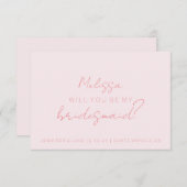 Werden Sie meine Bridesmaid-Karte - Script roink Einladung (Vorne/Hinten)