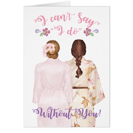 Werden Sie meine Bridesmaid-Karte sein? (Vorne)