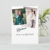 Werden Sie meine Bridesmaid-Karte sein? Dankeskarte (Stehend Vorderseite)