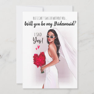 Werden Sie meine Bridesmaid-Karte sein? Dankeskarte