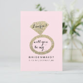 Werden Sie meine Bridesmaid-Karte sein? Einladung (Stehend Vorderseite)