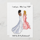 Werden Sie meine Bridesmaid-Karte sein? Einladung (Vorne/Hinten)