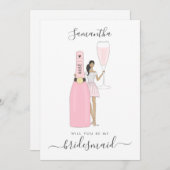 Werden Sie meine Bridesmaid-Karte sein? Einladung (Vorne/Hinten)