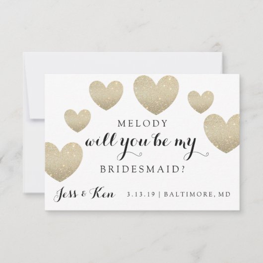 Werden Sie meine Bridesmaid-Karte sein? Einladung (Vorderseite)