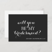 Werden Sie meine Bridesmaid-Karte sein? Einladung (Vorne/Hinten)