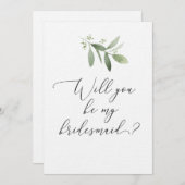 Werden Sie meine Bridesmaid-Karte sein? Einladung (Vorne/Hinten)