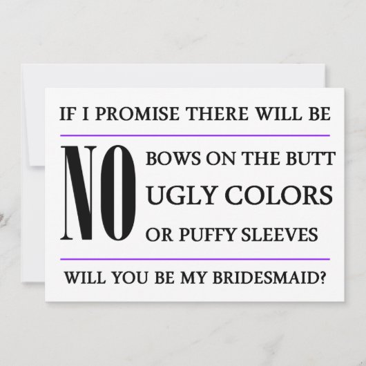 Werden Sie meine Bridesmaid-Karte sein? Einladung (Vorderseite)