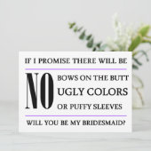 Werden Sie meine Bridesmaid-Karte sein? Einladung (Stehend Vorderseite)