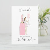 Werden Sie meine Bridesmaid-Karte sein? Einladung (Stehend Vorderseite)