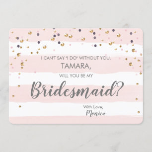 Werden Sie meine Bridesmaid-Karte sein? Einladung