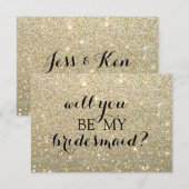 Werden Sie meine Bridesmaid-Karte sein? Einladung (Vorne/Hinten)