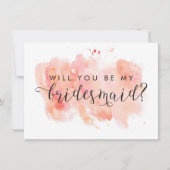Werden Sie meine Bridesmaid-Karte sein? Einladung (Vorderseite)