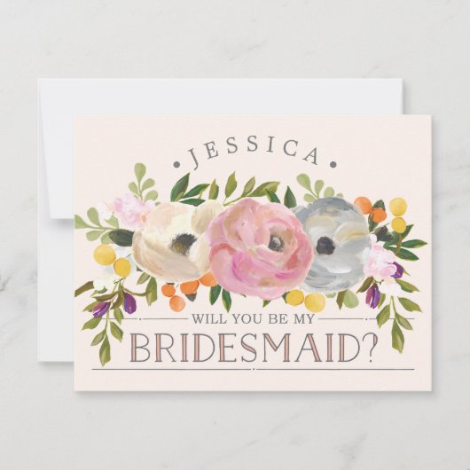 Werden Sie meine Bridesmaid-Karte sein? Einladung (Vorderseite)