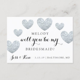 Werden Sie meine Bridesmaid-Karte sein - Fab-Herz Einladung