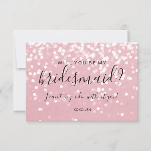 Werden Sie meine Bridesmaid-Karte sein - funkelnde Einladung (Vorderseite)