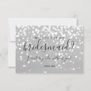 Werden Sie meine Bridesmaid-Karte sein - funkelnde Einladung