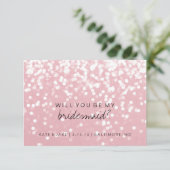 Werden Sie meine Bridesmaid-Karte sein - funkelnde Einladung (Stehend Vorderseite)