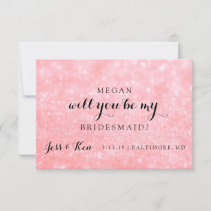 Werden Sie meine Bridesmaid-Karte sein - Glitzer-F Einladung