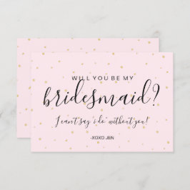 Werden Sie meine Bridesmaid-Karte sein - Gold Punk Einladung