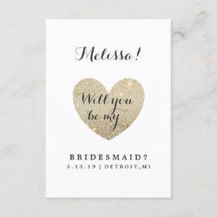 Werden Sie meine Bridesmaid-Karte sein - Herzklapp Einladung