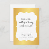 Werden Sie meine Bridesmaid-Karte sein - Hochzeits Einladung (Vorne/Hinten)