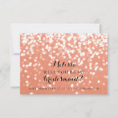 Werden Sie meine Bridesmaid-Karte sein - Ihr Funke Einladung (Vorderseite)