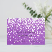 Werden Sie meine Bridesmaid-Karte sein - Lila funk Einladung (Stehend Vorderseite)